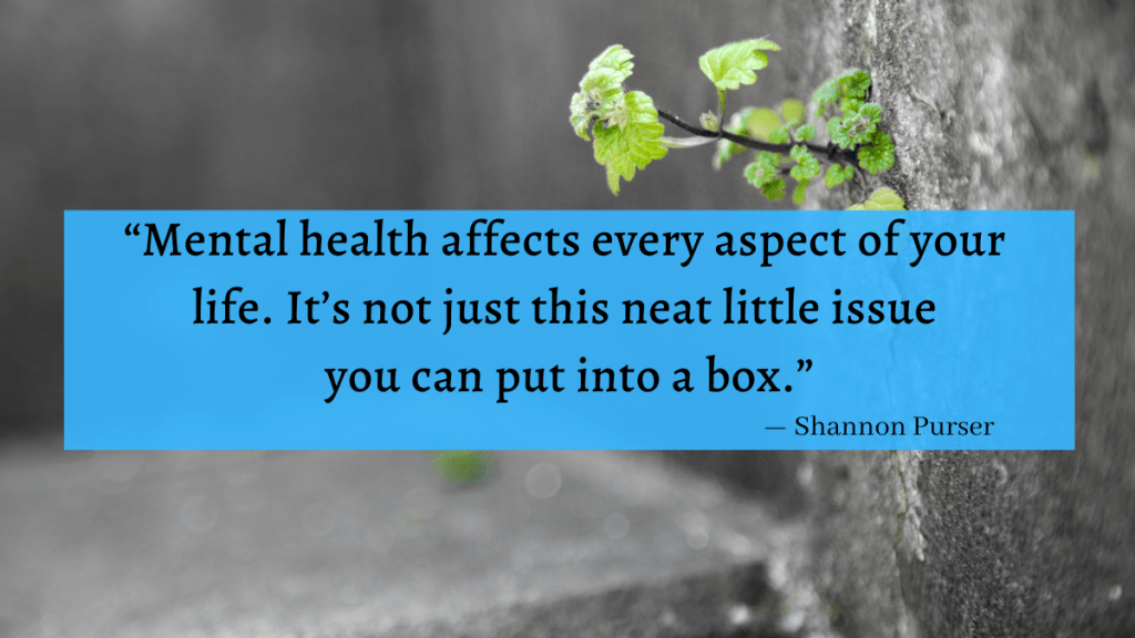 "Mental health affects every aspect of your life. It's not just this neat little issue you can put into a box." - Shannon Purser